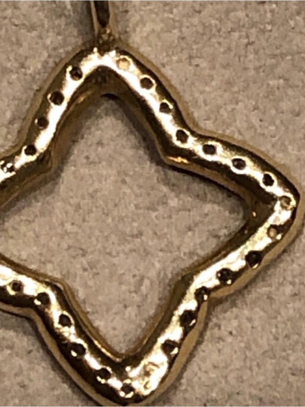18K Quatrefoil Diamond Pendant IYKYK